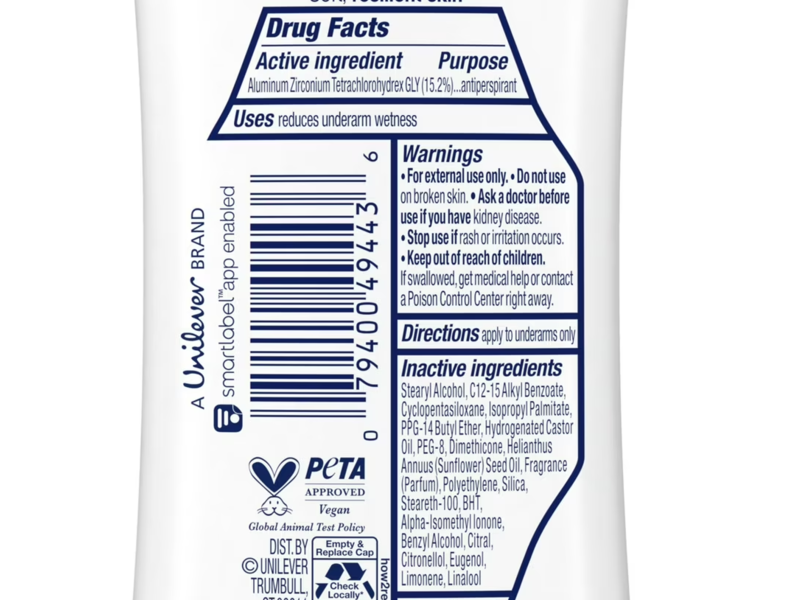 Dove Advanced Care 72H Antiperspirant Deodorant, Passion Fruit & Lemongrass, 2.6 oz/74 g