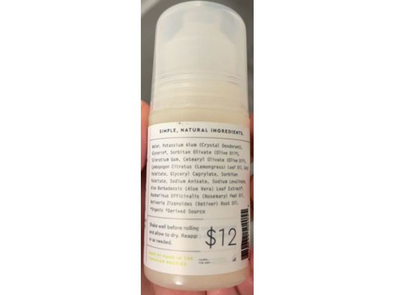 Rocky Mountain Soap Co Roll With It Deodorant, Aloe Vera & Liquid Crystal, Lemongrass