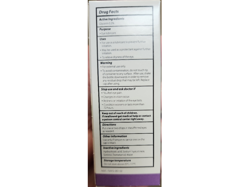 Optase Dry Eye Intense Drops, Preservative Free, 33 fl oz, 300 Doses