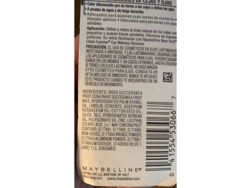 Maybelline Expert Eyes Twin Eye & Brow Wood Pencils, 103 Medium Brown, 0.06 oz/900 mg