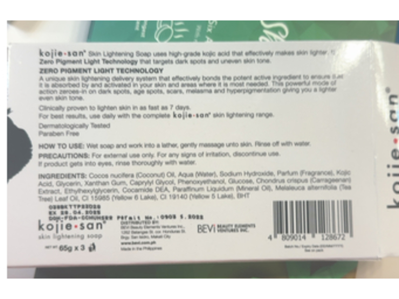 Kojie San Skin Lightening Soap, Classic, 65 g, Pack Of 3