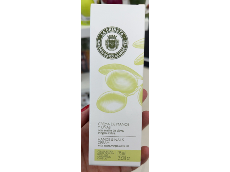 La Chinata Hand and Nail Cream, Extra Virgin Olive Oil, 2.53 fl oz/75 mL