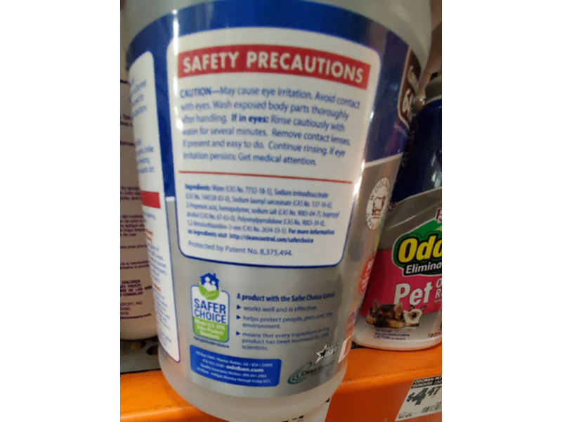 OdoBan Eliminates Odors 3-In-1 Carpet Cleaner, 3.79 L