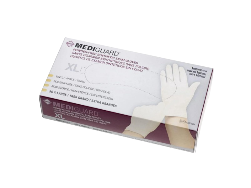 Mediguard Powder-Free Synthetic Exam Gloves, X Large, 90 Count