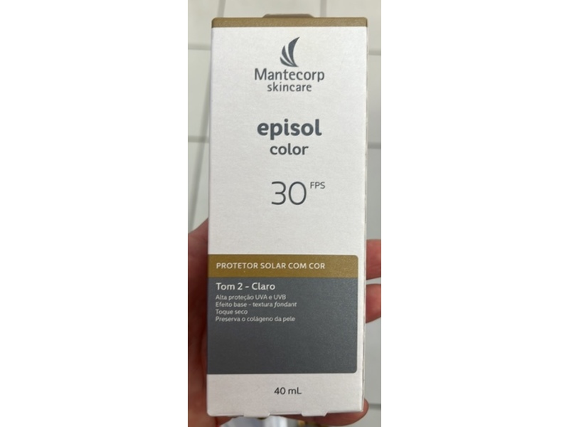 Mantecorp Skincare Episol Color Facial Sunscreen, Tom2-Claro, SPF 30, 40 mL