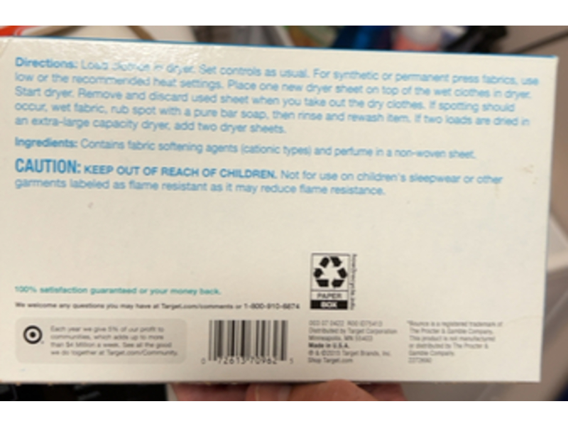 Up & Up Fresh Linen Dryer Sheets, 105 Count