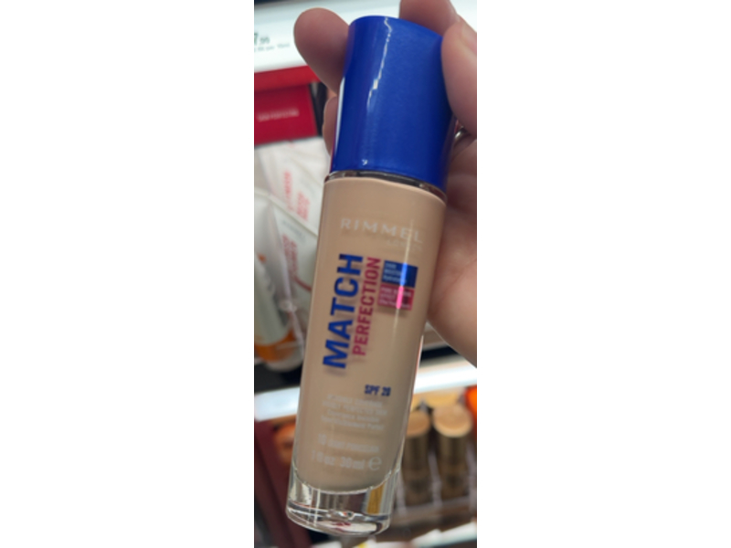 Rimmel Match Perfection Foundation, 10 Light Porcelain, 1 fl oz/30 mL
