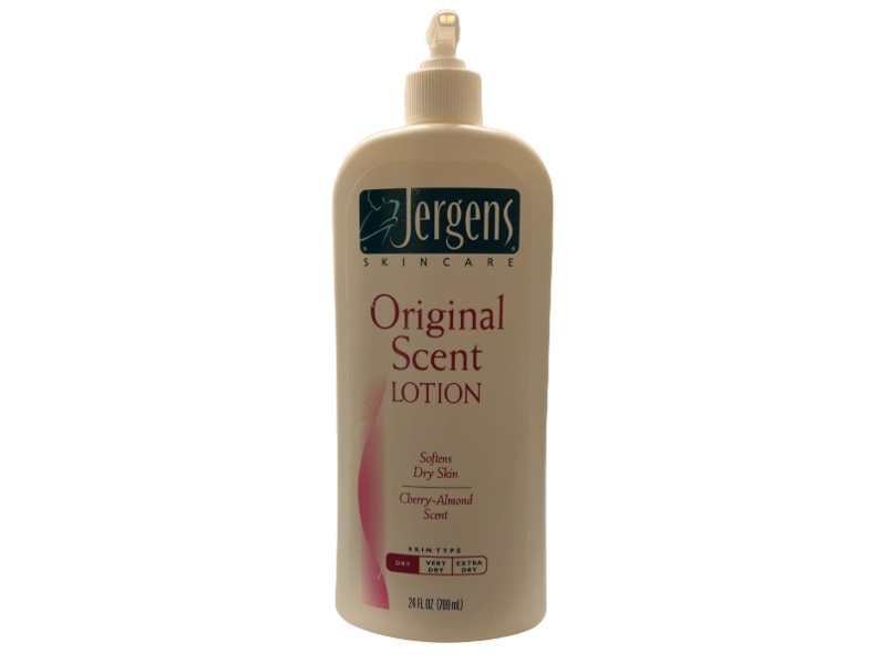 Jergens Skincare Original Scent Lotion For Dry Skin, Cherry-Almond Scent, 24 fl oz/709 mL