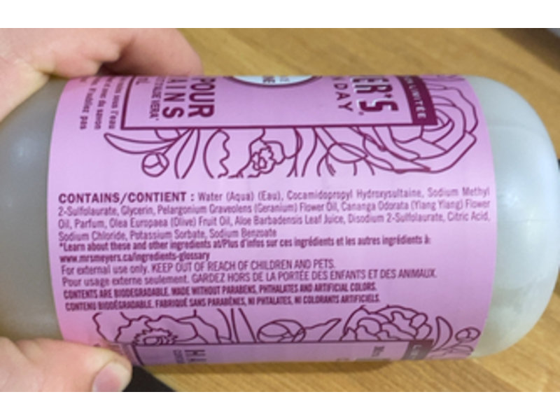 Mrs. Meyer's Clean Day Hand Soap, Pivoine, 370 mL