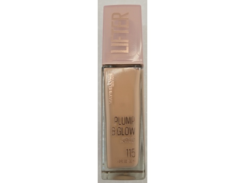 Maybelline New York Lifter Plump & Glow Foundation, 115, 1 fl oz/30 mL