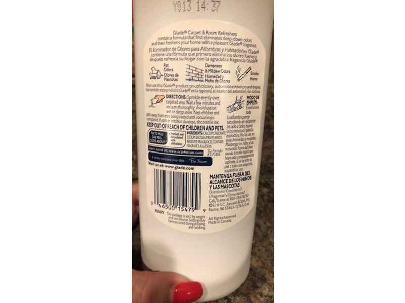 Glade Carpet & Room Refresher, Hawaiian Breeze, 32 oz/907 g, Pack Of 6