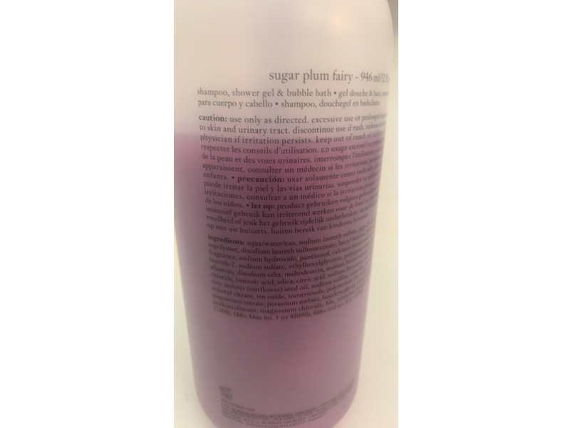 Philosophy Shampoo + Shower Gel & Bubble Bath, Sugar Plum Fairy, 32 fl oz/946 mL