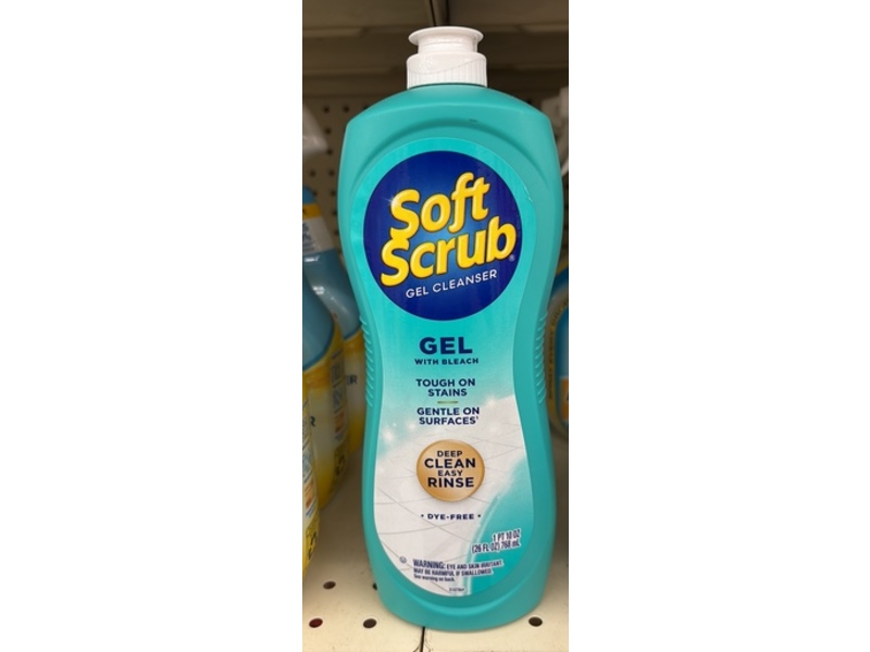 Soft Scrub Gel Cleanser, Bleach, 26 fl oz/768 mL, Pack Of 3