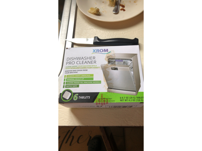 XROM High Efficiency Natural Dishwasher Cleaner and Descaler, 6 count