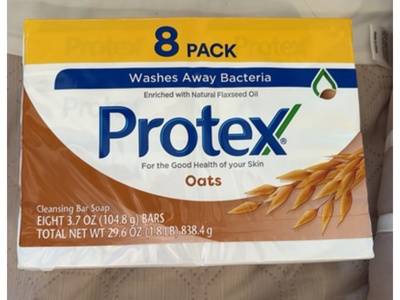 Protex Cleansing Body Soap, Oats, 3.7 oz/104.8 g, Pack Of 8