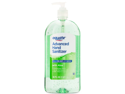 Equate Advanced Hand Sanitizer, Aloe, 32 fl oz/946 mL