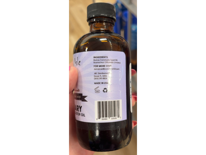 Sunny Isle Rosemary Jamaican Black Castor Oil, 4 fl oz/118 mL
