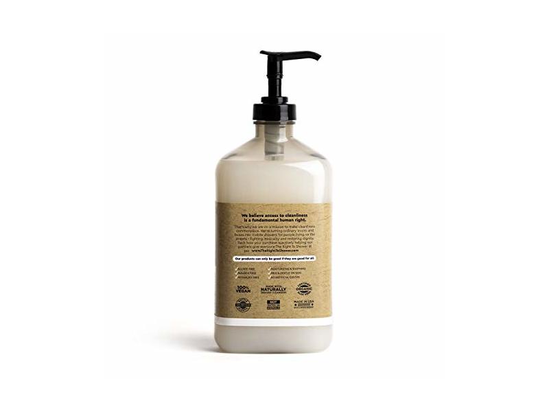 The Right to Shower Dignity Head To Toe Cleanser, Charcoal + Cotton Blossom, 16 fl oz/473 mL