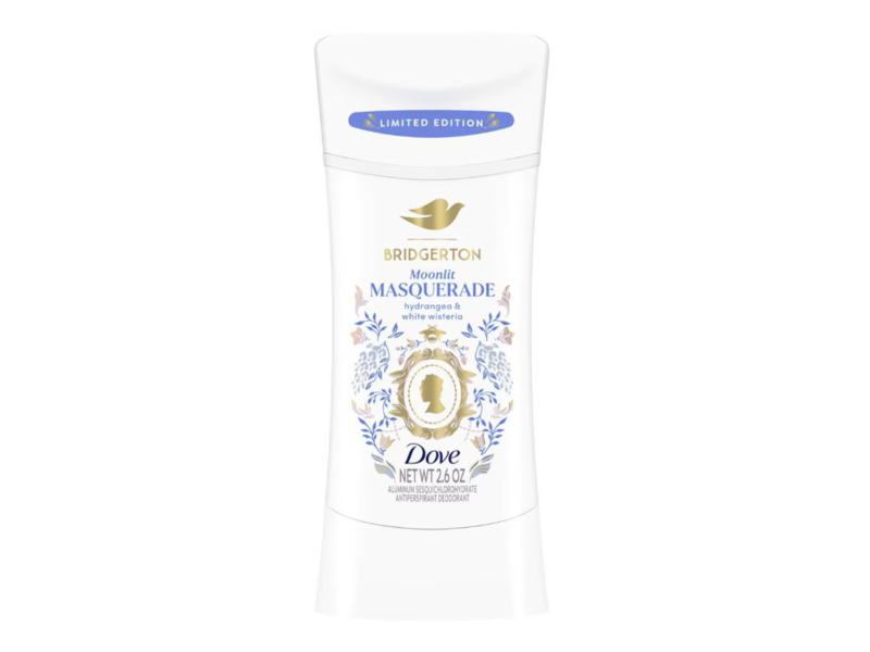 Dove Bridgerton Moonlit Masquerade Antiperspirant Deodorant, Hydrangea & White Wisteria, 2.6 oz