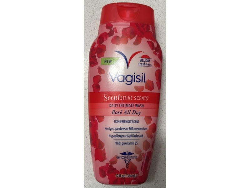 Vagisil Scentsitive Scents Daily Intimate Wash, Rose All Day, Provitamin B5, 12 fl oz/354 mL