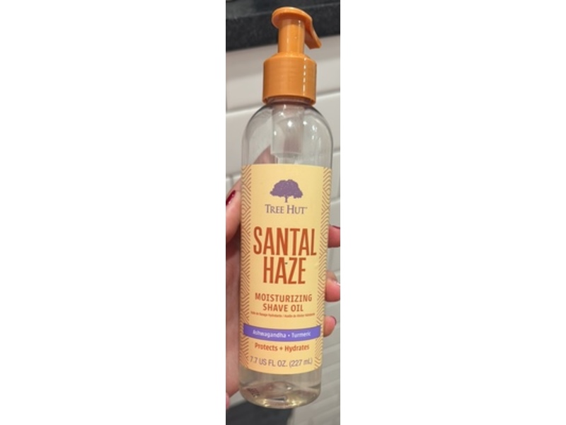Tree Hut Santal Haze Moisturizing Shave Oil, Ashwagandha + Turmeric, 7.7 fl oz/227 mL