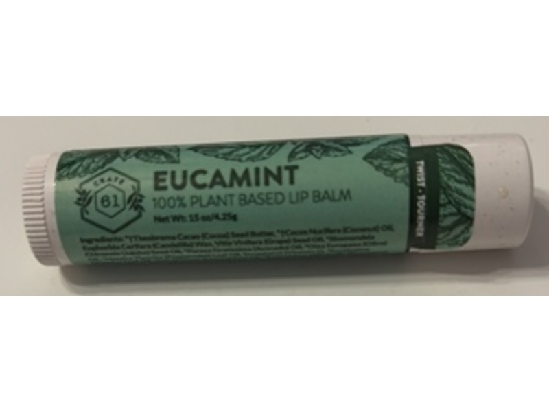 Crate 61 Eucamint 100% Plant Based Lip Balm,15 oz/4.25 g