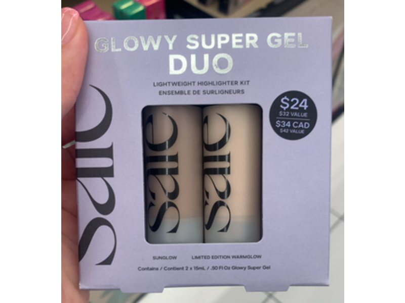 Saie Glowy Super Gel Highlighter Kit, Sunglow + Warmglow, 0.50 fl oz/15 mL