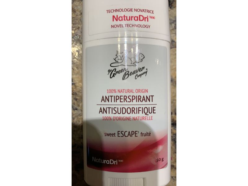 The Green Beaver Company Naturadri 100% Natural Origin Antiperspirant, Sweet Escape Fruite, 50 g