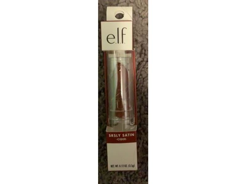 E.l.f. Srsly Satin Lipstick, Cider, 0.12 oz/3.5 g