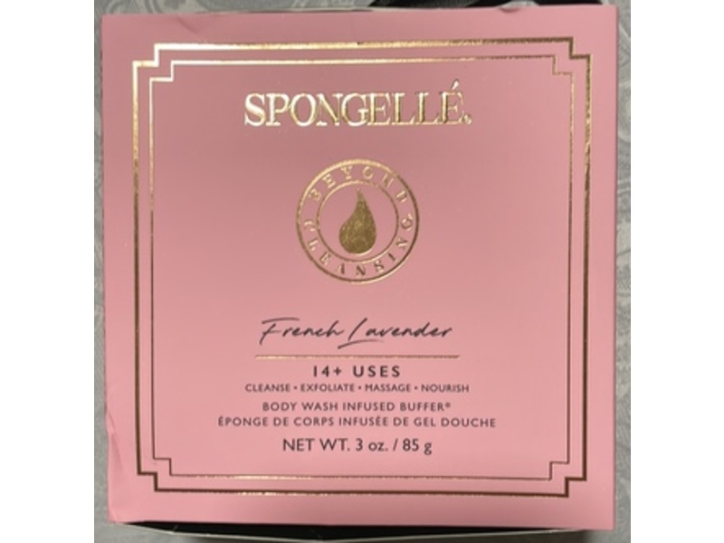 Spongelle Body Wash Infused Buffer, French Lavender, 3 oz/85 g