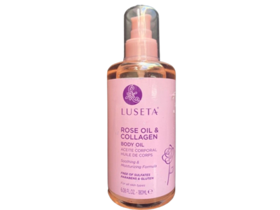 Luseta Body Oil, Rose Oil & Collagen, 6.08 fl oz/180 mL
