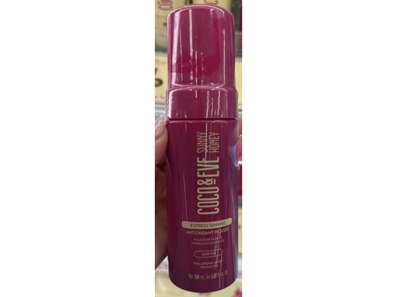 Coco & Eve Express Tanning Antioxidant Mousse, Dark Tan, 5.07 fl oz/150 mL