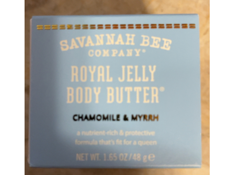 Savannah Bee Company Royal Jelly Body Butter, Chamomile & Myrrh, 1.65 oz/48 g