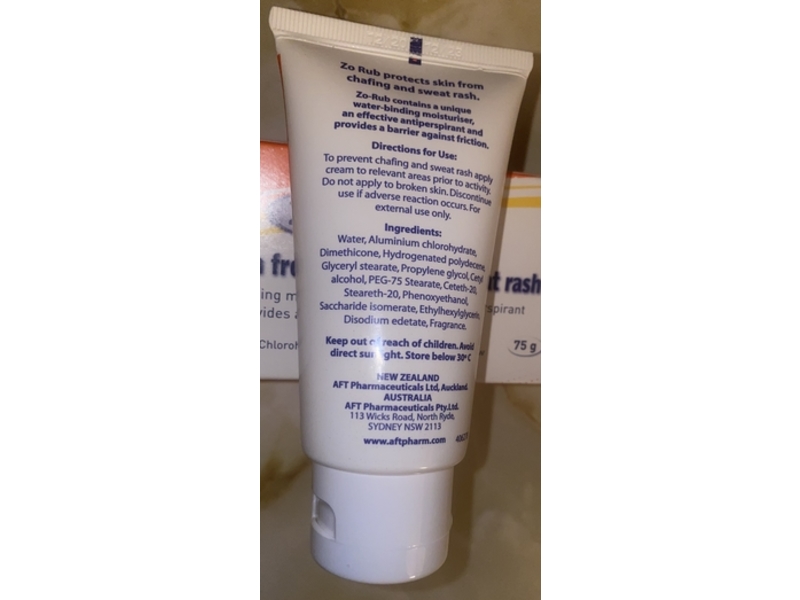 Zo Rub Anti Chafing Cream, 75 g