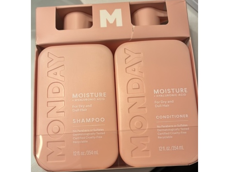 Monday Haircare Moisture Shampoo + Conditioner Set For Dry And Dull Hair, 12 fl oz/354 mL
