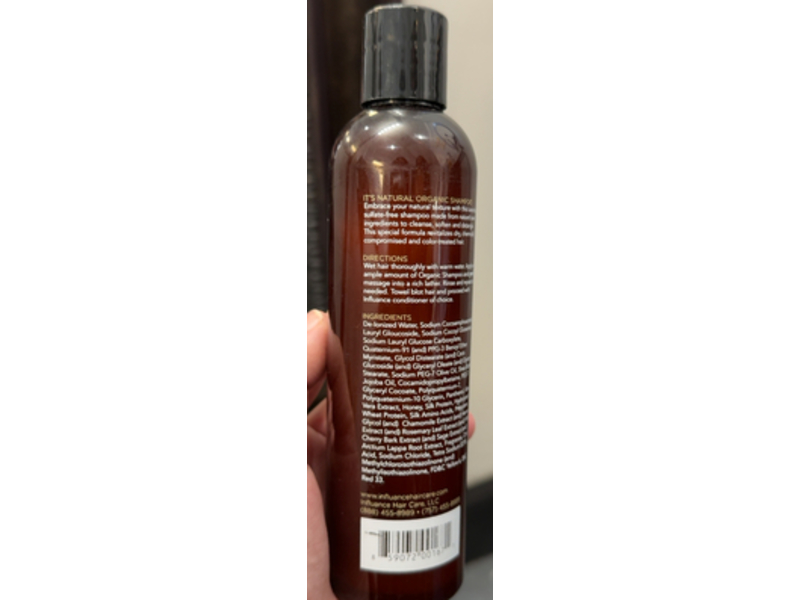 Influance Its Natural Organic Shampoo, 8 fl oz