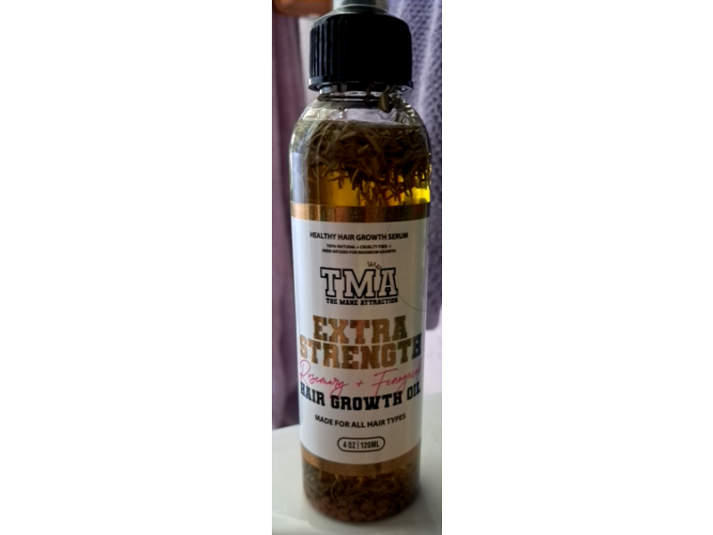 The Mane Attraction Extra Strength Hair Growth Oil, Rosemary + Fenugreek, 4 oz/120 mL