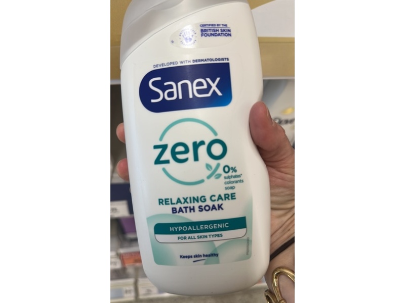 Sanex Zero Relaxing Care Bath Soak, 450 mL