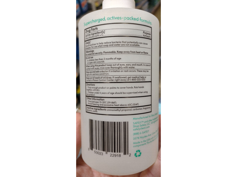 Safely Hand Sanitizer Rise, 16 fl oz/473 mL