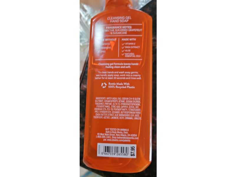 Bath & Body Works Clansing Gel Hand Soap, Mango Mai Tai, 8 fl oz/236 mL