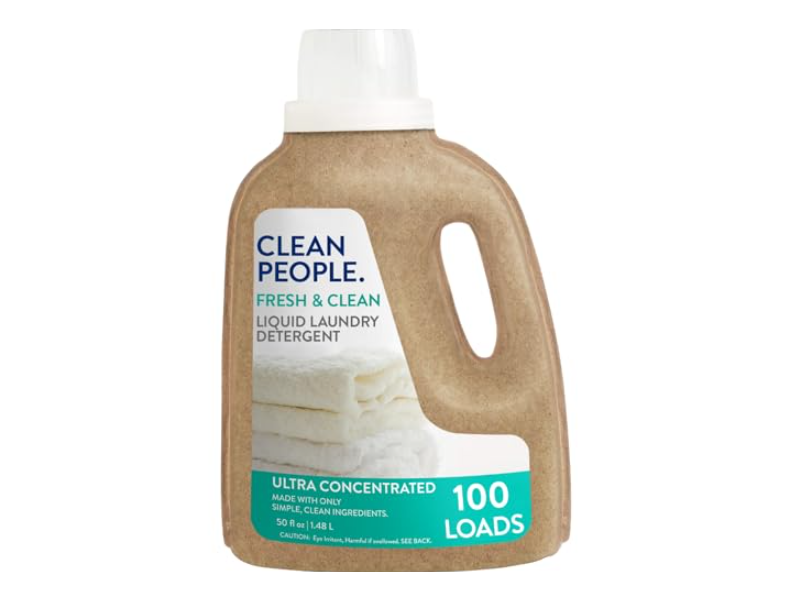 Clean People. Liquid Laundry Detergent, Fresh & Clean, 100 Loads, 50 fl oz/1.48 L