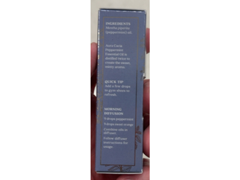 Aura Cacia Cooling Pure Essential Oil, Peppermint, 0.25 fl oz/7.4 mL