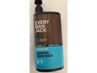 Every Man Jack 2 In 1 Shampoo + Conditioner, Coconut + Vanilla, 16 fl oz/473 mL - thumbnail 2