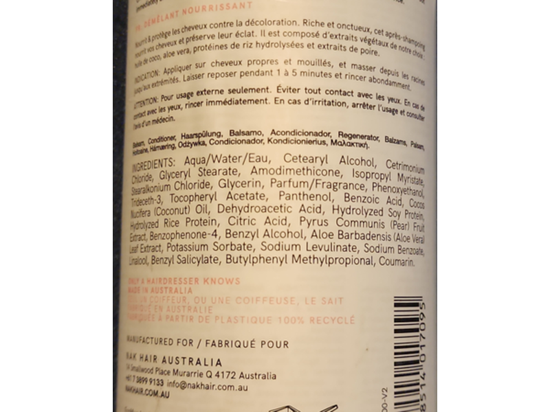 Nak Hair Nourish Conditioner, 16.90 fl oz/500 mL