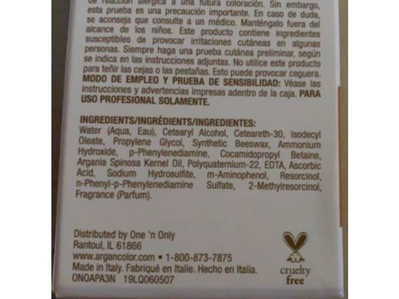 One 'N Only Argan Oil Permanent Color Cream, 3N Dark Natural Brown, 3 fl oz/90 ml