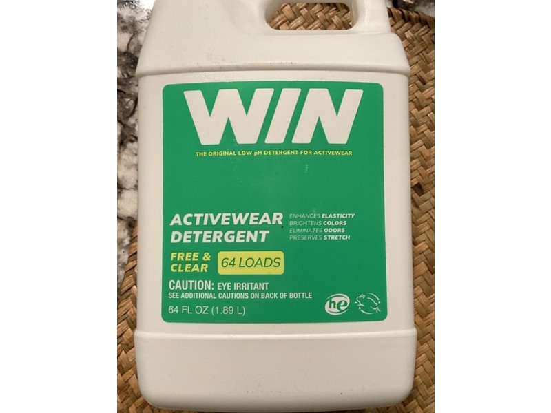 Win Free & Clear Activewear Detergent, 64 Loads, 64 fl oz/1.89 L