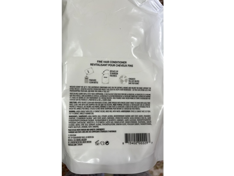 Ouai Fine Hair Conditioner Refill, 32 fl oz/946 mL