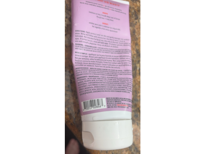 First Aid Beauty Kp Bump Eraser Body Scrub, 10% AHA, 10 oz/283.5 g