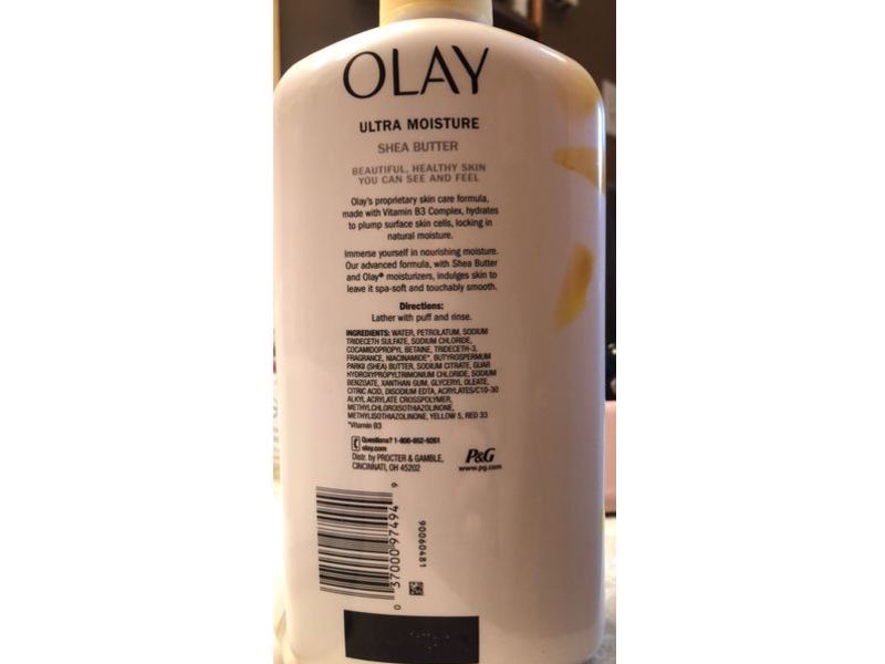 Olay Ultra Moisture Body Wash, Shea Butter, B3 Complex, 30 fl oz/887 mL