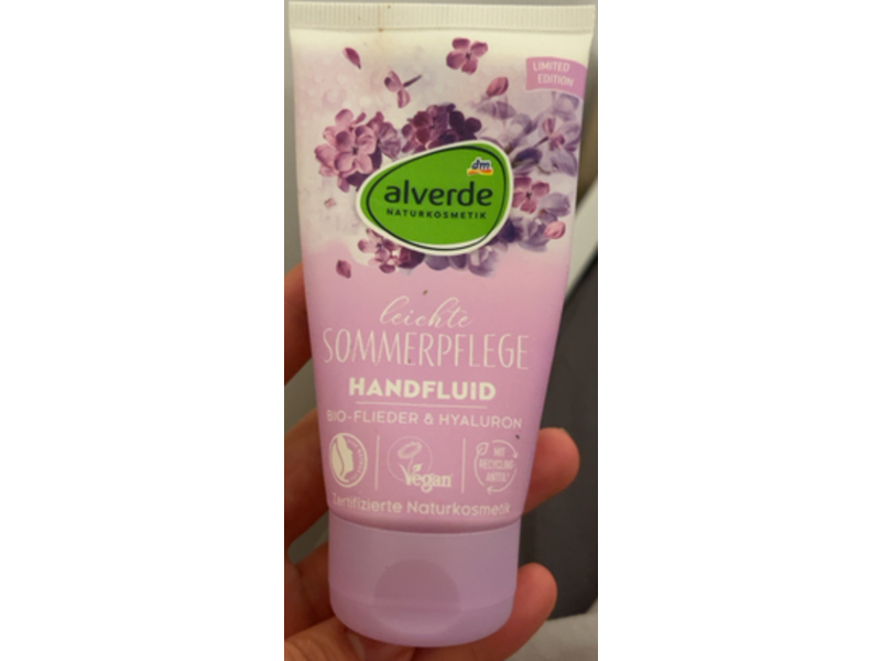 Dm Alverde Natural Cosmetics Summer Care Hand Fluid, Lilac, 75 mL